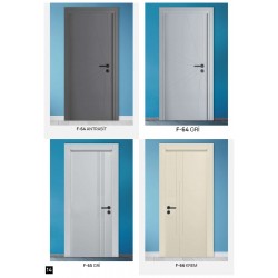 F-64 ANTRASİT / GRİ  F-65 GRİ  F-66 KREM PVC KAPI SERİSİ