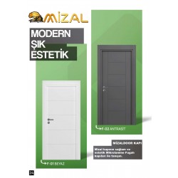 F-01 BEYAZ  F-02 ANTRASİT MİKROLAMİNE FUGALI KAPI SERİSİ