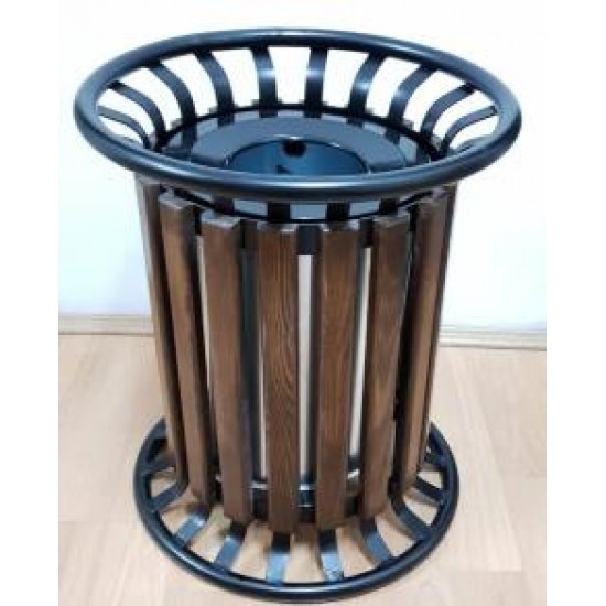 ÇEMBERLİ AHŞAP ÇÖP KOVASI - AHŞAP ÇÖP KUTUSU