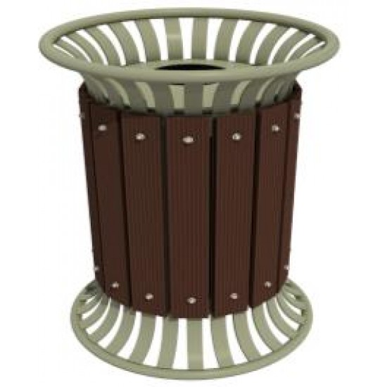 ÇEMBERLİ AHŞAP ÇÖP KOVASI - AHŞAP ÇÖP KUTUSU