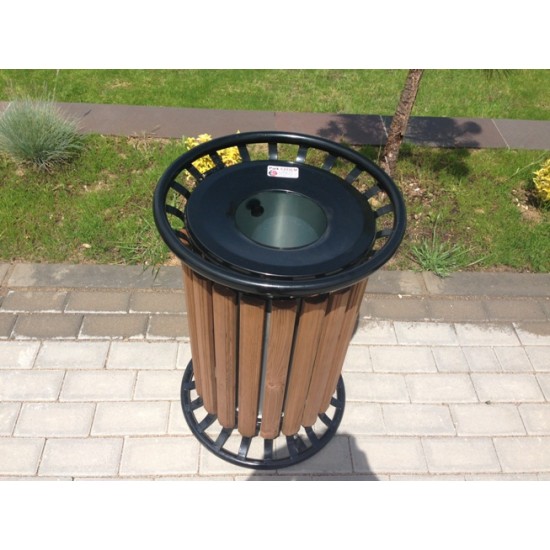 ÇEMBERLİ AHŞAP ÇÖP KOVASI - AHŞAP ÇÖP KUTUSU