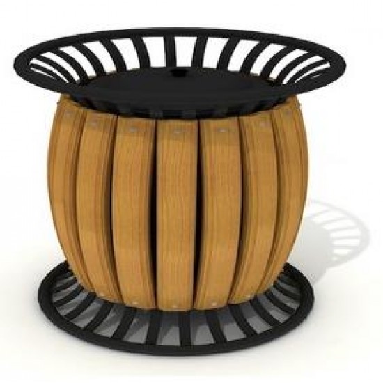 BOMBE AHŞAP ÇITALI ÇÖP KUTUSU