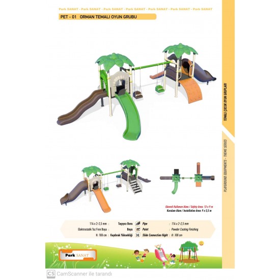 PET-01 ORMAN TEMALI ÇOCUK OYUN GRUPLARI