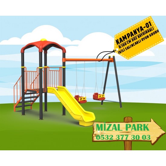 Kampanya - 02 Üç Kaydırak İki Kule İki Salıncaklı Oyun Alanı ZIP ZIP VE TAHTEREVALLİ DAHİL Kampanya - 02 Üç Kaydırak İki Kule İki Salıncaklı Oyun Alanı ZIP ZIP VE TAHTEREVALLİ DAHİL